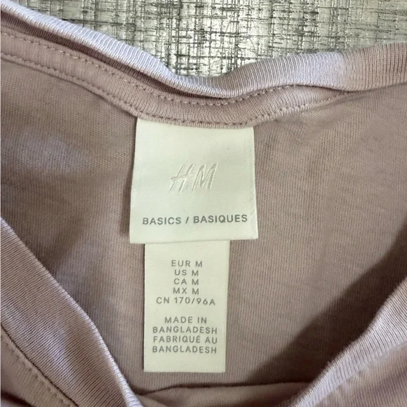 H&M Basics Light Grey Men’s Short Sleeve T-Shirt Size Medium - Picture 4 of 10